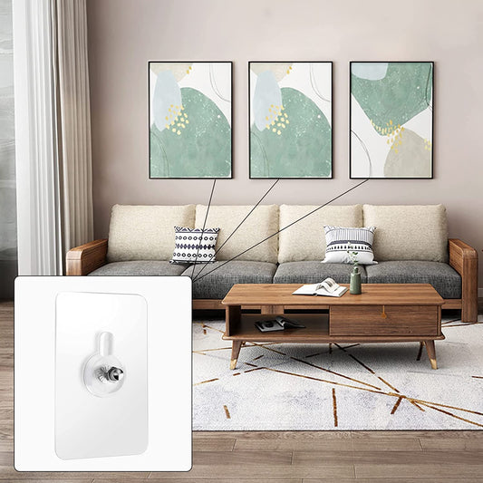 All-Purpose Wall Hooks – Strong Self-Adhesive (30-Pack)